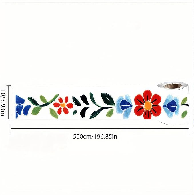 HOMETITUTE Wallpaper Border 4x196 Inch Peel and Stick Wall Border Wallpaper