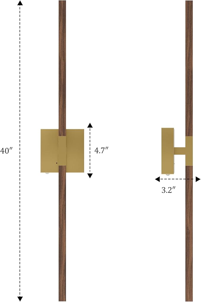 Rayogale 40 Inch Rechargeable Battery Operated Wall Sconce Set 2, 8000mAh