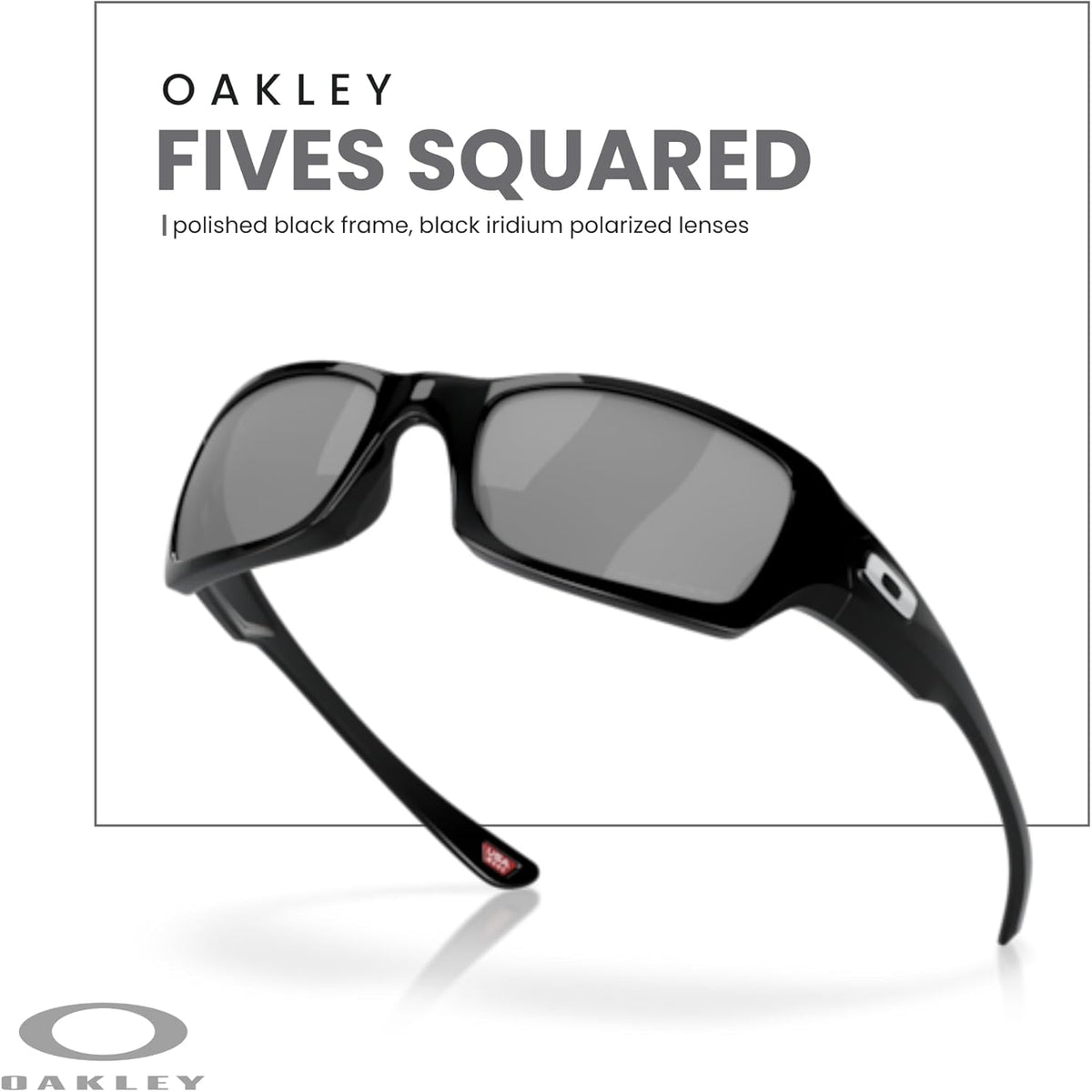 OAKLEY Fives Squared OO9238 Sunglasses For Men + BUNDLE Leash+ Bundle Accessory Leash Kit, Microfiber Pouch