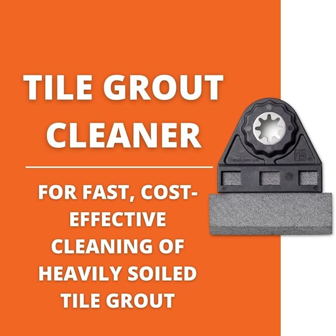 Fein Starlock Plus Tile Grout Cleaner for MultiMaster Tools - Heavy-Duty Cleaning for Heavily Soiled Grouts, Suitable for All Joint Widths, 2-Pack - 63719011220