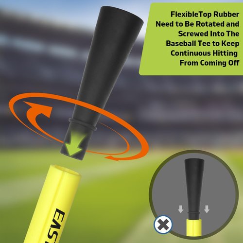 Eastgoing Baseball Tee - Adjustable 19"-32" Height Telescopic Rubber Batting Tee for Kids