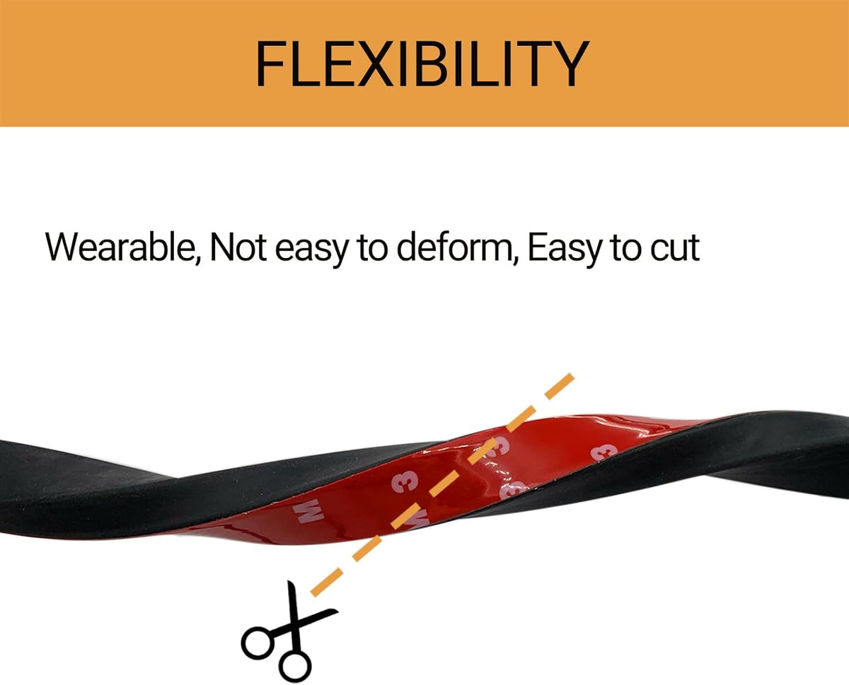 Rubber Weather Stripping, Rectangle Foam Seal Strip, Rubber Gasket for for Auto, Boat, Garage Door/Window, Machinery and More, W:0.75" x H:0.5", L:5Ft