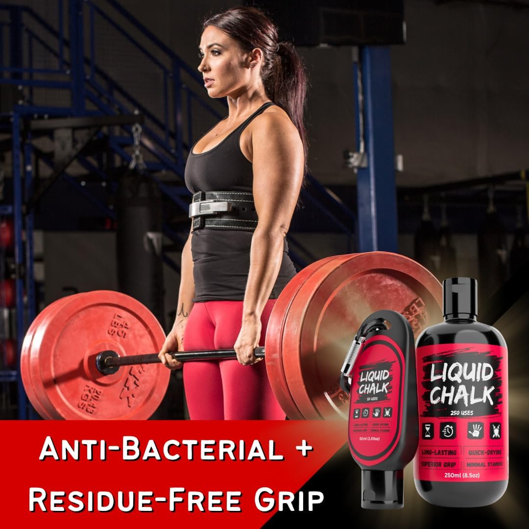 PowerGrip Liquid Chalk - Sweat-Proof Grip Enhancer for Weightlifting, Rock Climbing & Gymnastics