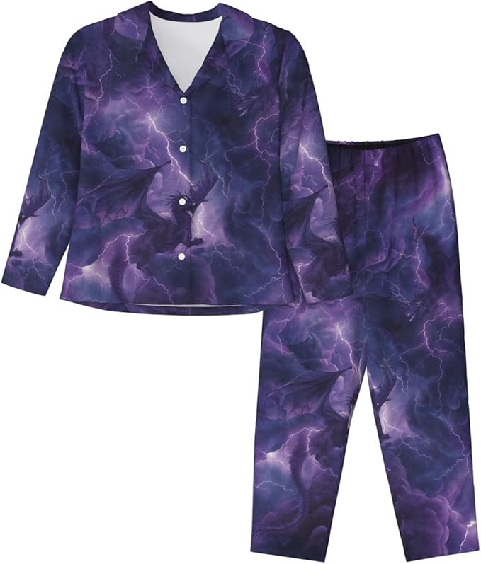 Retro Bee And Floral Women'S Pajama Sets Ultra-Soft Printed Sleepwear