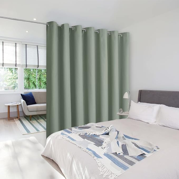 NICETOWN Room Separating Divider, Function Thermal Blackout Patio Door Curtain