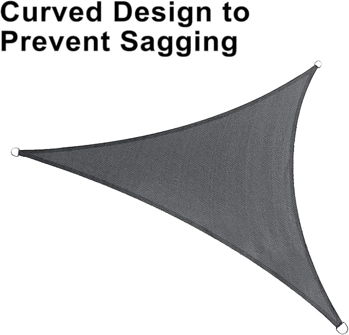 LOVE STORY Custom Size 5'x5'x7.1' Dark Grey Sun Shade Sail Right Triangle Sunhsade Fabric Awning Canopy for Patio Backyard Carport Pergola (Customized)