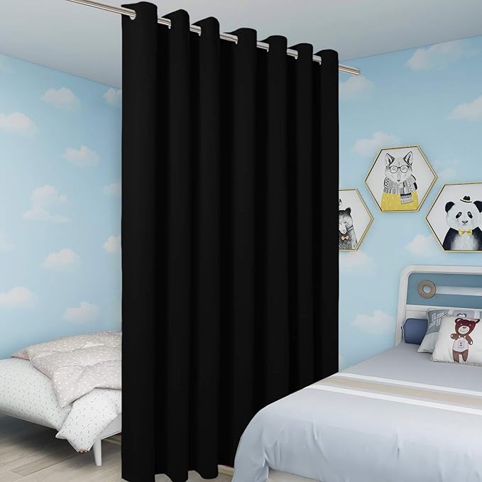 BONZER Extra Wide Room Divider Curtain Total Privacy Wall Noise Reducing
