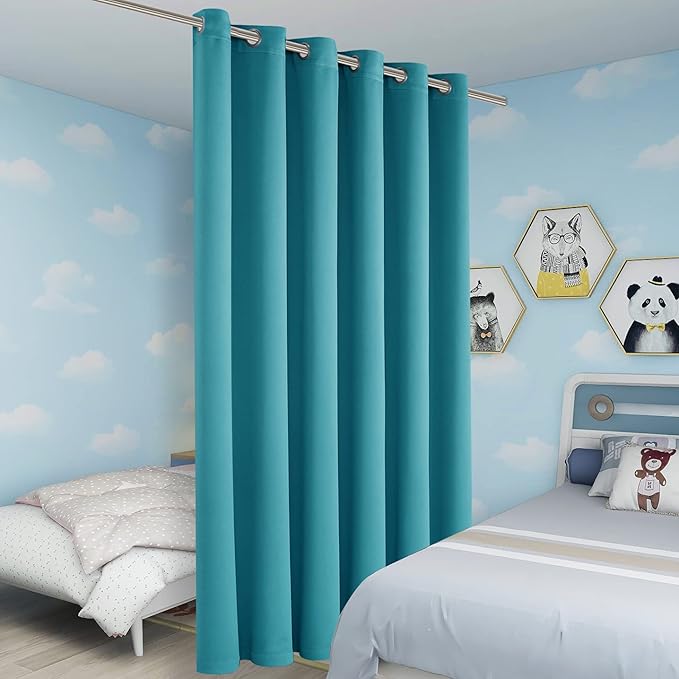 BONZER Room Divider Curtain Total Privacy Wall Noise Reducing Wide Blackout