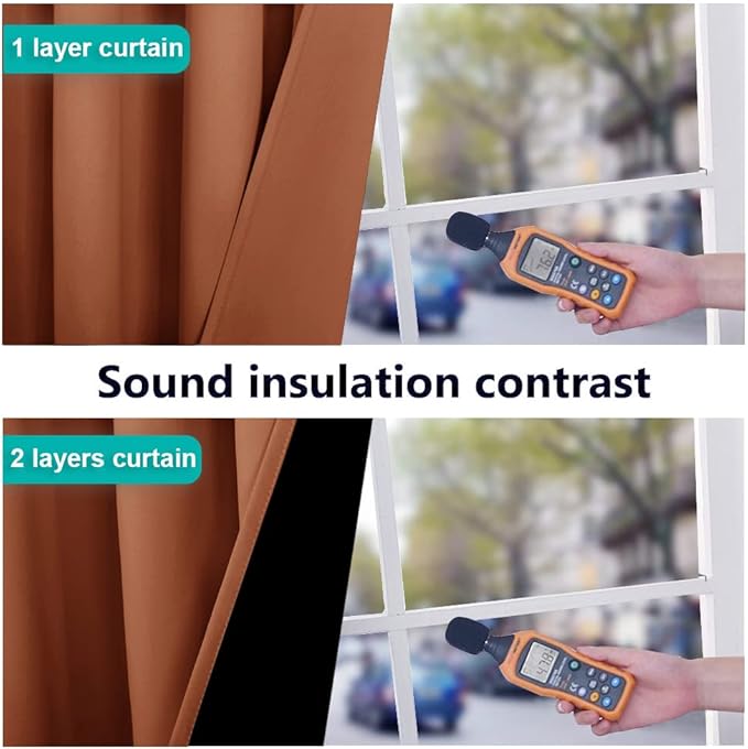 NICETOWN 100% Blackout Window Curtain Panels, Cold and Full Light Blocking