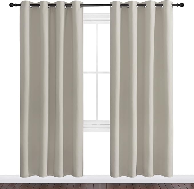 NICETOWN Natural Room Darkening Curtains 78" Long