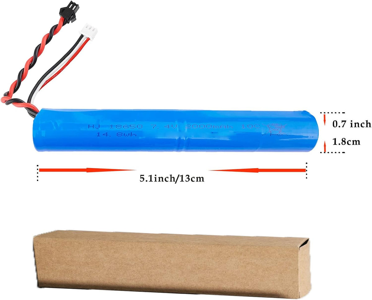 SRB1200 Battery Pack - 2 Pack 7.4V 2000mAh for Splatter Ball Guns | Includes USB Charging Cable