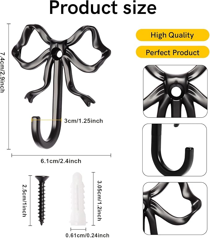 5 Pcs Gold Bow Hooks, Bow Hooks