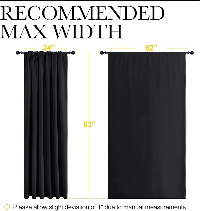 NICETOWN Halloween Black Blackout Curtain Blinds