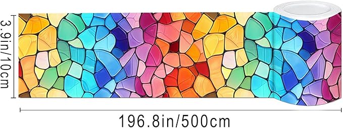 IVN Wallpaper Border Peel and Stick Decorative Wall Trim Self Adhesive Vibrant