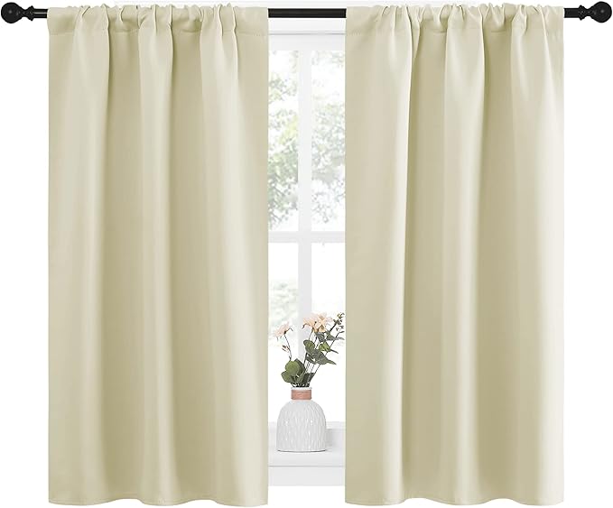 NICETOWN Kitchen Curtains, Short Blackout Curtains & Drapes, Small Window