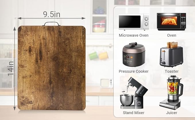 360° Rotatable Sliding Tray for Kitchen Appliances, Wooden Sliding Tray for Coffee Maker, Coffee Pot Slides for Countertop Installation, Easy to Slide (Brown, Small)