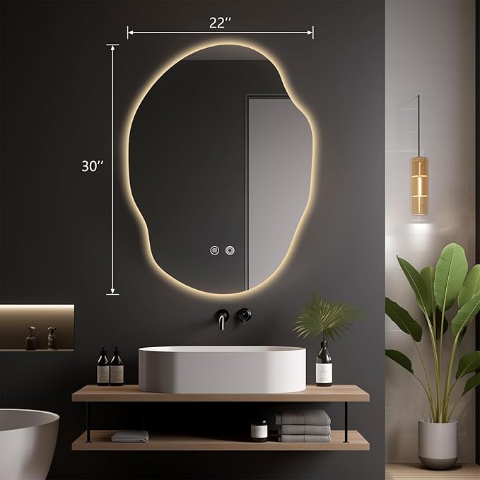Irregular LED Bathroom Mirror