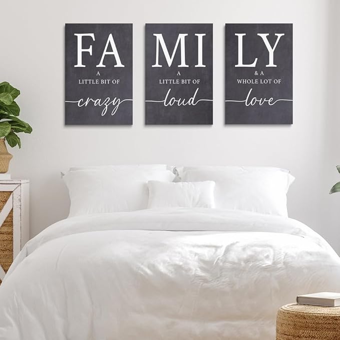 GUBIYU Gray Home Wall Art for Living Room Dining Room Pictures Wall Decor