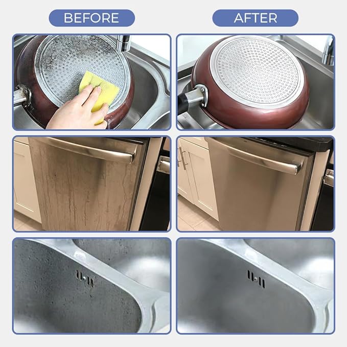 Powerful Kitchen All-purpose Powder Cleaner, 2025 New Super Strong Grease Remover, Instant Kitchen All-Purpose Cleaning Powder, Heavy Kitchens Duty Degreaser Multi-Purpose Cleaning Paste (2, 110g)