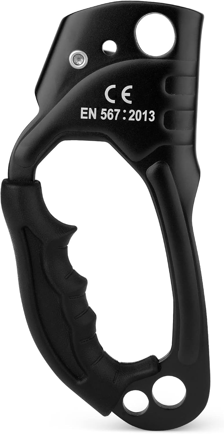 WILDKEN Climbing Hand Ascender Outdoor Mountaineering Tree Arborist Climbing Rappelling Equip Hand Ascender for 8-14MM Rope Left Right Hand Ascender