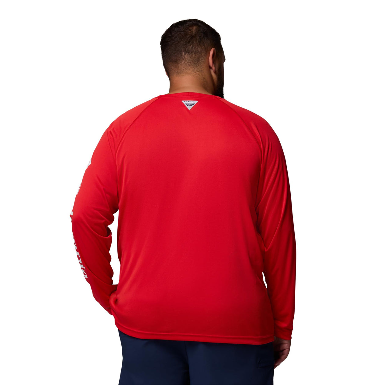 Columbia Men's PFG Terminal Tackle Long Sleeve Fishing Shirt, Red Spark/White Logo, 6X