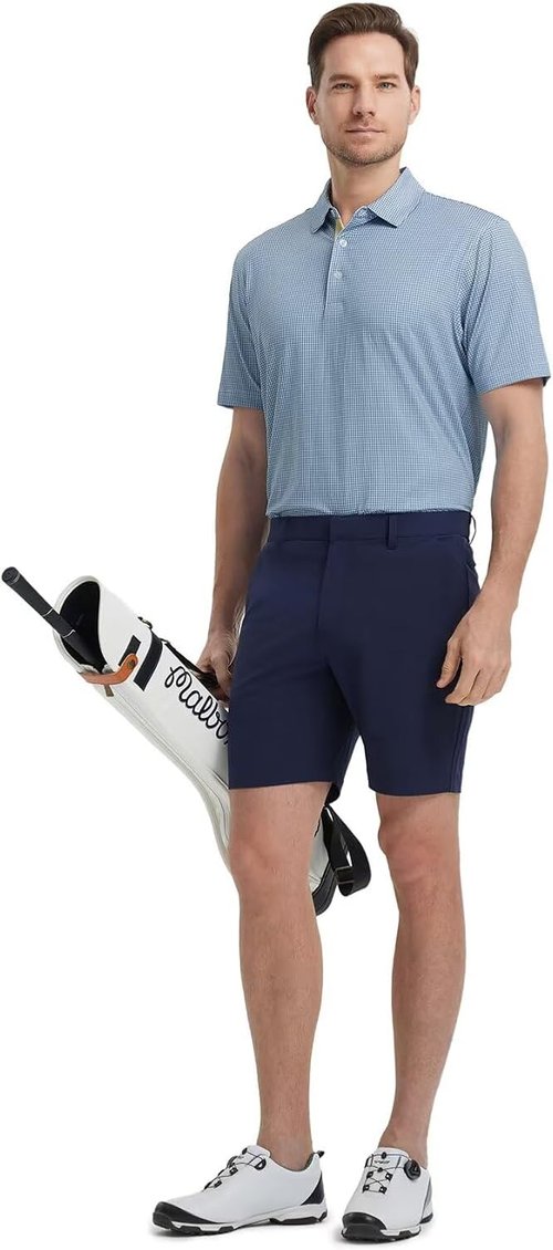 M MAELREG Men's Golf Shirt - Short Sleeve Dry Fit Polo with Moisture-Wicking Performance | Stylish Patterns