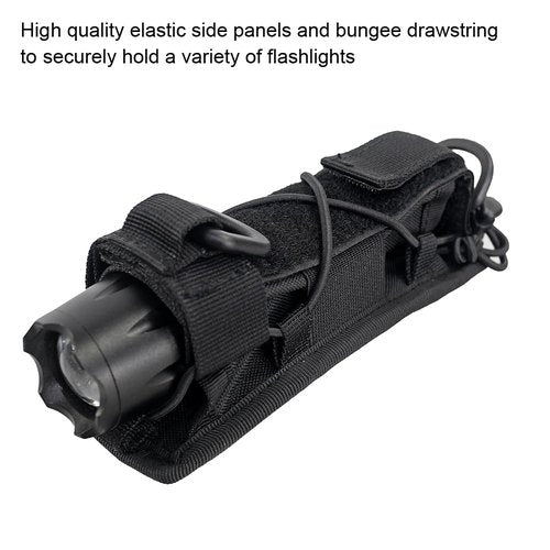 Depring Rotatable Flashlight Holster for Tactical Torch Adjustable Tool Flashlight Holder Heavy Duty Belt Pouch with Revolvable Clip