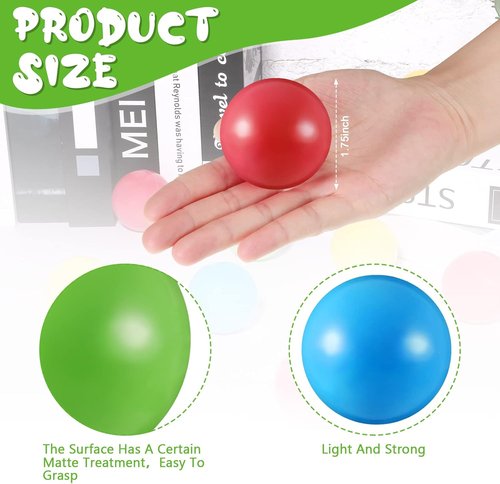 Civaner 12-Pack Multi-Colored Plastic Replacement Balls - Soft, Crush-Proof 1.75-Inch Ocean Balls for Toddlers