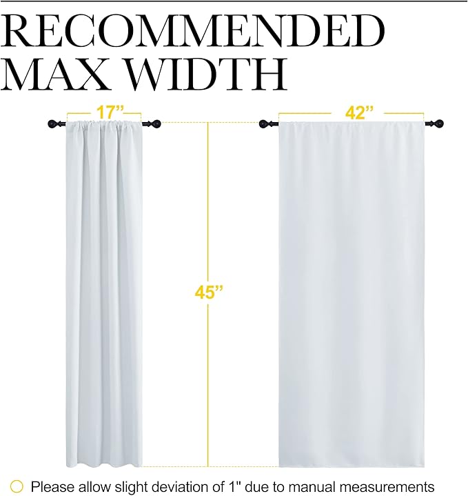 NICETOWN Greyish White Window Curtain Panels