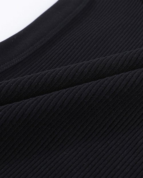 AUROLA Essentials Rib Seamless Sleeveless Tank - Women's Active Crop Top with Subtle Logo | Round Neck