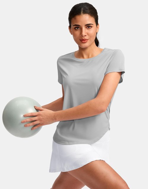 G Gradual Women's Athletic Yoga Tops - Lightweight, Quick-Dry Short Sleeve Gym Shirts | Loose Fit