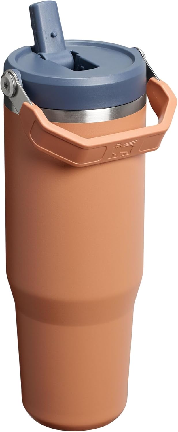 Stanley IceFlow 2.0 Flip Straw Tumbler with Handle 30 oz | Twist On Lid and Flip Up Straw | Leak Resistant Water Bottle | Insulated Stainless Steel | BPA-Free | Toast