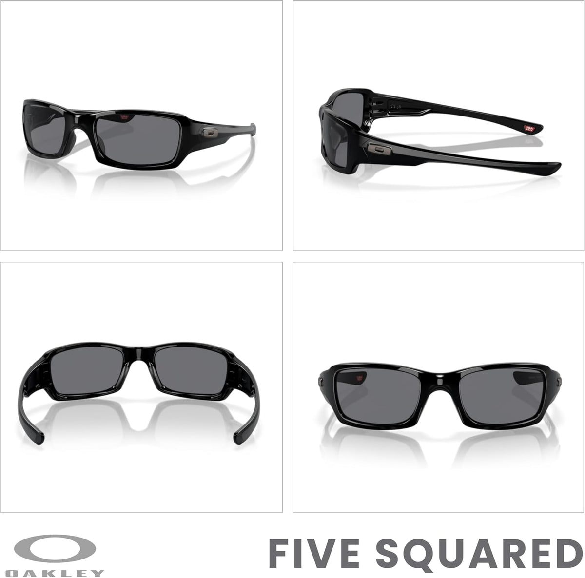 OAKLEY Fives Squared OO9238 Sunglasses For Men + BUNDLE Leash+ Bundle Accessory Leash Kit, Microfiber Pouch