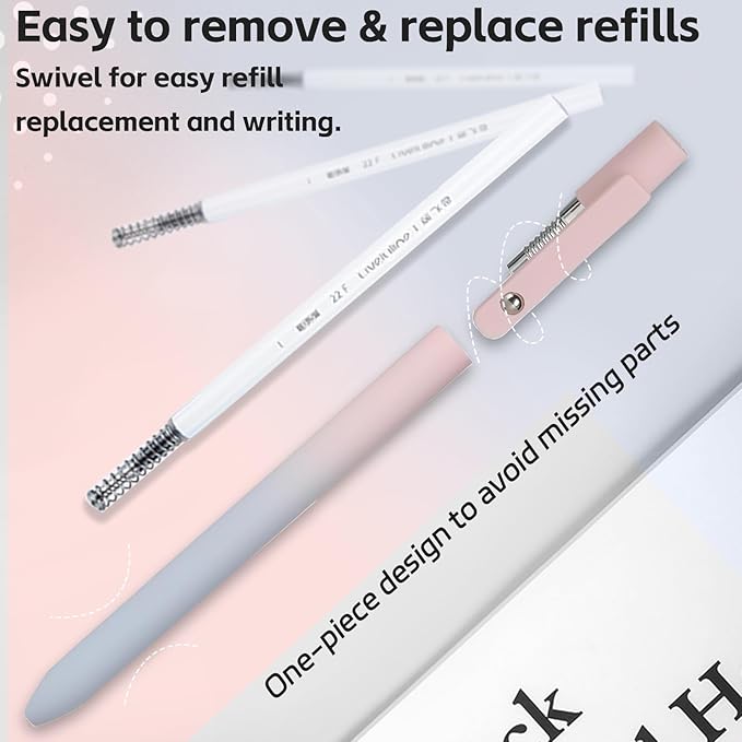 Gel Pens, 5Pcs 0.7mm Fine Point Black Ink Pens With Smooth Writing,Office Desk Accessories,Quick Dry Pens For Journaling,Ballpoint Writing Supplies, Gift for Women Men (Gradient)