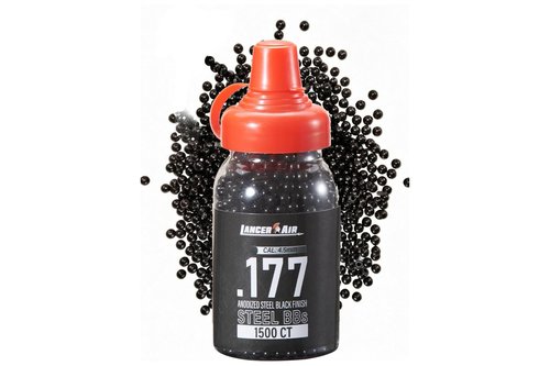 Lancer Tactical 4.5mm / .177 Cal Steel BBS - Anodize Steel Black Finish (1500 Count)