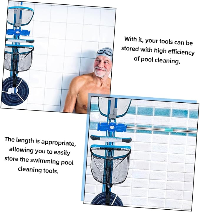 BESPORTBLE 1set Pool Cleaning Tool Rack Water Cleaning Accessory Holder for Easy Storage Random Color Design for Efficient Pool Maintenance