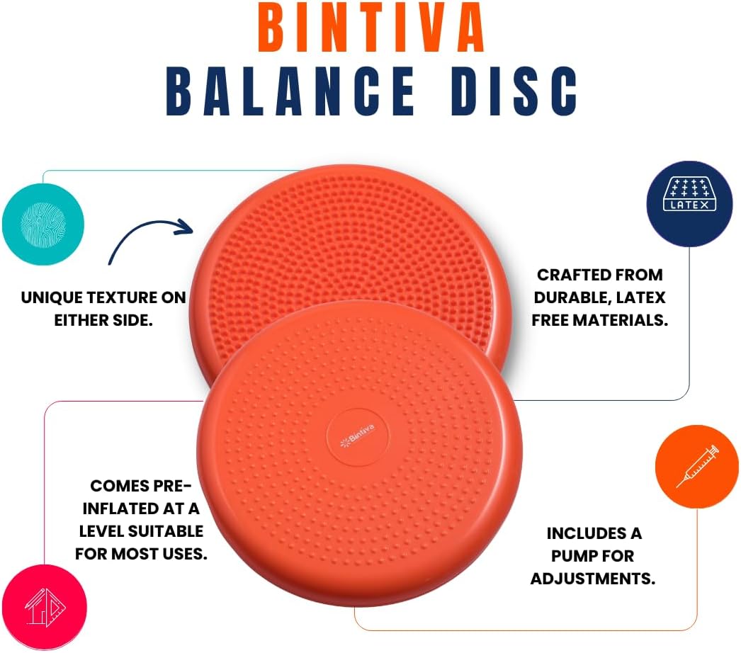 Wobble Cushion Balance Disc for Therapy & Exercise - Sensory Wiggle Seat & Stability Pad