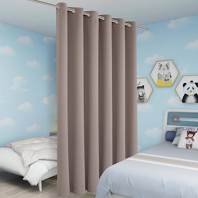 BONZER Room Divider Curtain Total Privacy Wall Noise Reducing Wide Blackout