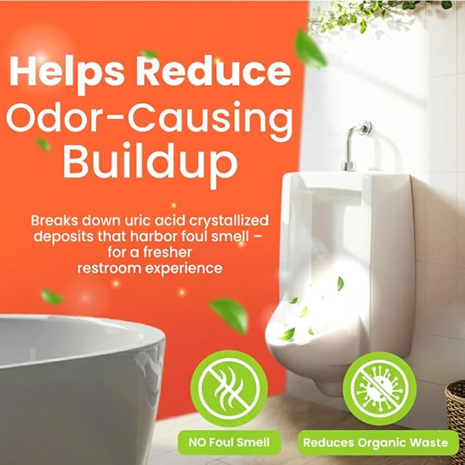 Brodi CRETE Urinal Drain Cleaner, Commercial Grade, Restores Pipes to Original Diameter, Urinal Descaler & Deodorizer, Safe for Pipes, No Harsh Fumes, Urine Salt Remover, 16 Fl Oz (Pack of 1)
