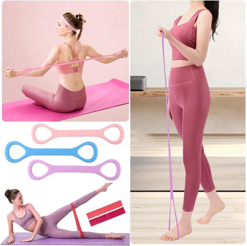 Figure 8 Resistance Band - Elastic Exercise Loop for Arm, Back & Chest Workouts | Ideal for Yoga & Pilates