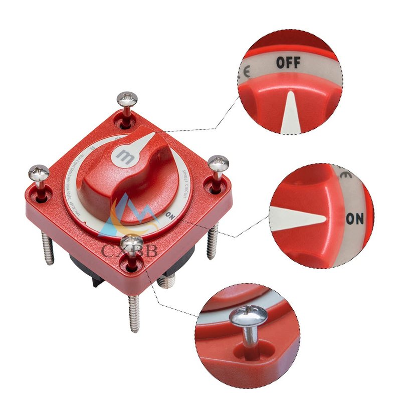 CXBB M Series Battery Switch 6006, Marine Battery Switch 48V 300A Power, for Boat Battery Single Circuit On/Off