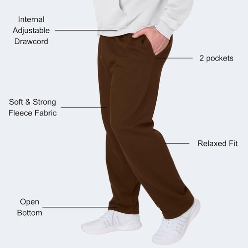 Hanes Men's EcoSmart Sweatpants - Comfortable Athletic Lounge Pants with Pockets | Fleece Design