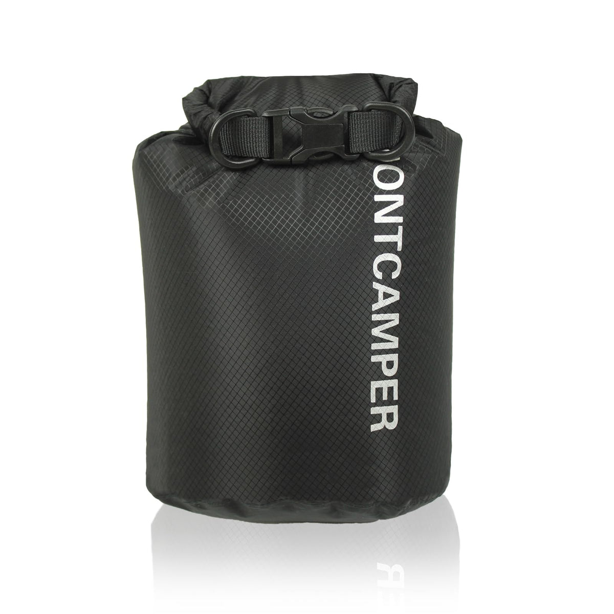 MONTCAMPER Waterproof Dry Bag 3L – 30D Nylon Roll Top Dry Sack with PU Coating, Lightweight Water-Resistant Storage for Kayaking, Camping, Hiking, Fishing & Beach (Black)