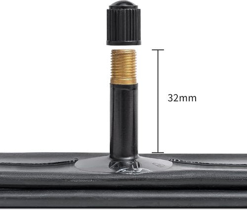 Heavy Duty 20" Bike Tubes by [Brand Name] - 2-Pack with AV32mm Schrader Valve for 20x1.50/1.75/1.90 Tires