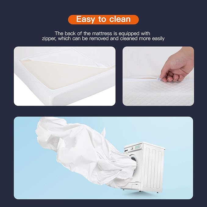 FDW 8 inch Twin Mattress Gel Memory Foam Mattress for Cool Sleep & Pressure Relief, Medium Firm Mattresses CertiPUR-US Certified/Bed-in-a-Box/Pressure Relieving (8 in, Twin)