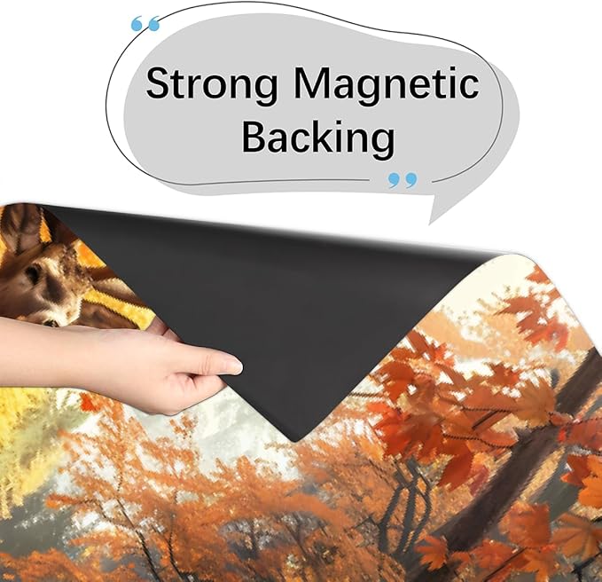 Autumn Forest Deer Dishwasher Magnet Cover for The Front Magnetic Dishwasher Door Covers Dish Washer Sticker Wrap Home Decorative Appliances Panel Decal Kitchen Decor 23" x 26" (Magnetic)