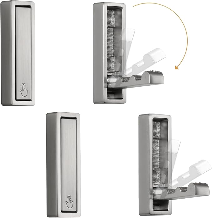 Folding Wall Hook, Heavy Duty Zinc Alloy No Rust Fold Up Hooks