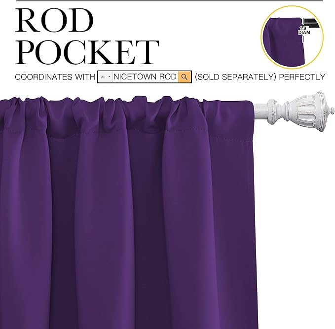 NICETOWN Kitchen Curtains, Short Blackout Curtains & Drapes, Home Decoration