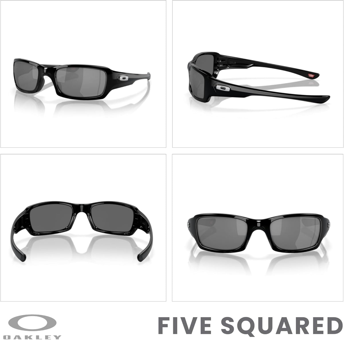 OAKLEY Fives Squared OO9238 Sunglasses For Men + BUNDLE Leash+ Bundle Accessory Leash Kit, Microfiber Pouch