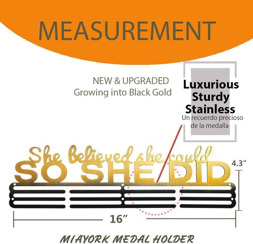 Medal Hanger Display Upgrade-Medal Holder Wall Mount Easy to Install Race Runner for Your Medals